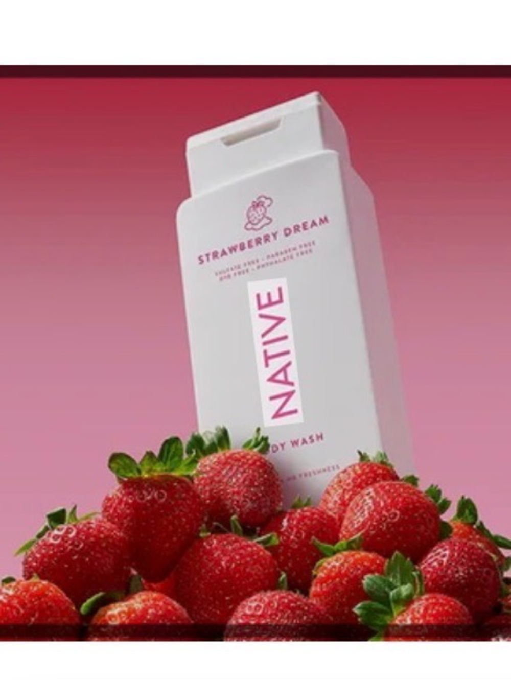 Native Strawberry Dream Body Wash - Freshly Picked Collection